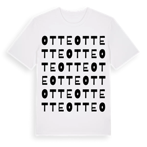 Otte ordlek t-shirt – ekologisk bomull t-shirt från Pinshirt