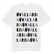 White t-shirt med Övallarna ordlek t-shirt