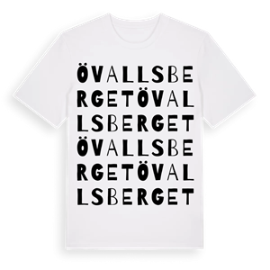 Övallsberget ordlek t-shirt – ekologisk bomull t-shirt från Pinshirt