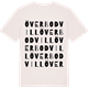Vintage White t-shirt med Överbodvill ordlek t-shirt