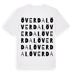 Överdal ordlek t-shirt – ekologisk bomull t-shirt från Pinshirt