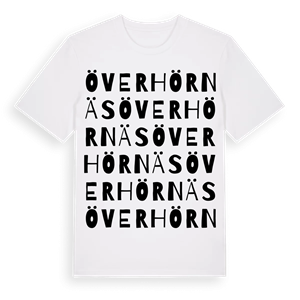 Överhörnäs ordlek t-shirt – ekologisk bomull t-shirt från Pinshirt