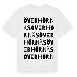 Överhörnäs ordlek t-shirt – ekologisk bomull t-shirt från Pinshirt