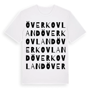 Överkovland ordlek t-shirt – ekologisk bomull t-shirt från Pinshirt