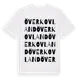White t-shirt med Överkovland ordlek t-shirt