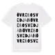White t-shirt med Övre Bosvedjan ordlek t-shirt