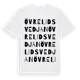 White t-shirt med Övre Lidsvedjan ordlek t-shirt