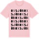 Pink Cotton t-shirt med Oxsjön ordlek t-shirt