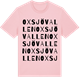 Pink Cotton t-shirt med Oxsjövallen ordlek t-shirt