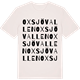 Vintage White t-shirt med Oxsjövallen ordlek t-shirt