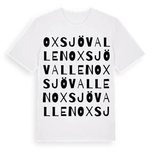 Oxsjövallen ordlek t-shirt – ekologisk bomull t-shirt från Pinshirt
