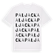 White t-shirt med Paljacka ordlek t-shirt