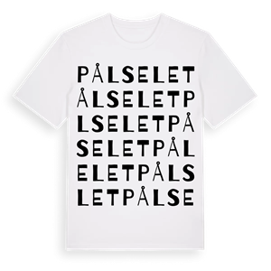 Pålselet ordlek t-shirt – ekologisk bomull t-shirt från Pinshirt