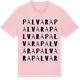 Pink Cotton t-shirt med Palvara ordlek t-shirt