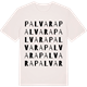 Vintage White t-shirt med Palvara ordlek t-shirt