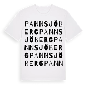 Pannsjöberg ordlek t-shirt – ekologisk bomull t-shirt från Pinshirt