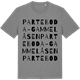 Mid Heather Gray t-shirt med Parteboda-Gammelåsen ordlek t-shirt