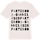 Vintage White t-shirt med Parteboda-Gammelåsen ordlek t-shirt