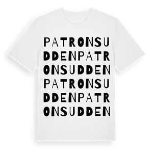 Patronsudden ordlek t-shirt – ekologisk bomull t-shirt från Pinshirt