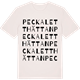 Vintage White t-shirt med Peckaletthättan ordlek t-shirt