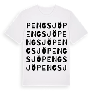 Pengsjö ordlek t-shirt – ekologisk bomull t-shirt från Pinshirt
