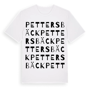 Pettersbäck ordlek t-shirt – ekologisk bomull t-shirt från Pinshirt