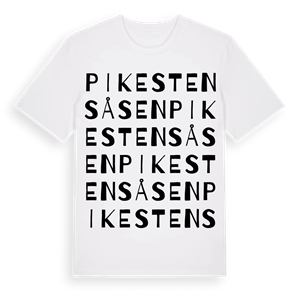 Pikestensåsen ordlek t-shirt – ekologisk bomull t-shirt från Pinshirt