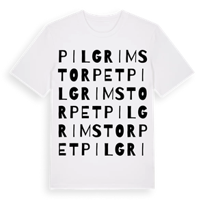 Pilgrimstorpet ordlek t-shirt – ekologisk bomull t-shirt från Pinshirt