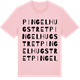 Pink Cotton t-shirt med Pingelhugstret ordlek t-shirt