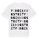 Pingelhugstret ordlek t-shirt