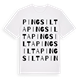 White t-shirt med Pingsilta ordlek t-shirt