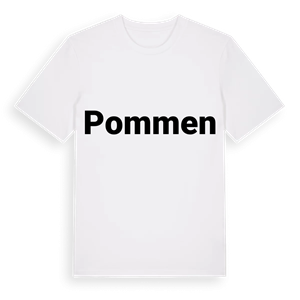 Pommen fetstil t-shirt – ekologisk bomull t-shirt från Pinshirt