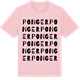 Pink Cotton t-shirt med Ponger ordlek t-shirt