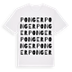 White t-shirt med Ponger ordlek t-shirt