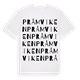 White t-shirt med Pråmviken ordlek t-shirt