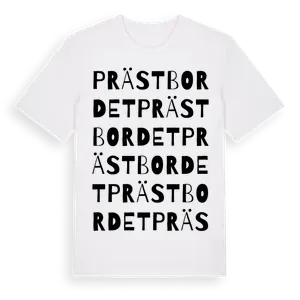 Prästbordet ordlek t-shirt – ekologisk bomull t-shirt från Pinshirt