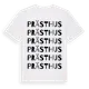 White t-shirt med Prästhus ordlek t-shirt