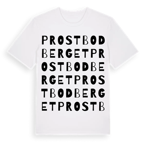 Prostbodberget ordlek t-shirt – ekologisk bomull t-shirt från Pinshirt