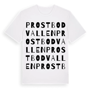 Prostbodvallen ordlek t-shirt – ekologisk bomull t-shirt från Pinshirt