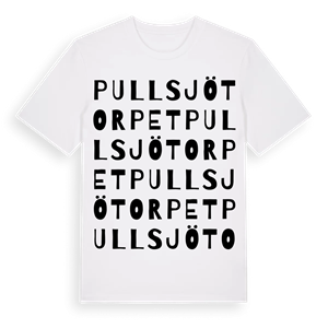 Pullsjötorpet ordlek t-shirt – ekologisk bomull t-shirt från Pinshirt