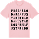 Pink Cotton t-shirt med Pustarbodarna ordlek t-shirt