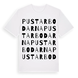Pustarbodarna ordlek t-shirt – ekologisk bomull t-shirt från Pinshirt