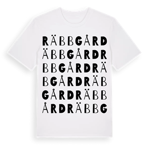Räbbgård ordlek t-shirt – ekologisk bomull t-shirt från Pinshirt
