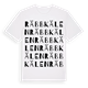White t-shirt med Räbbkälen ordlek t-shirt