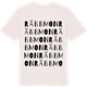 Vintage White t-shirt med Räbbmon ordlek t-shirt