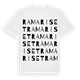 White t-shirt med Ramariset ordlek t-shirt