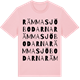 Pink Cotton t-shirt med Rämmasjöbodarna ordlek t-shirt