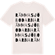 Vintage White t-shirt med Rämmasjöbodarna ordlek t-shirt