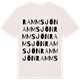 Vintage White t-shirt med Rammsjön ordlek t-shirt