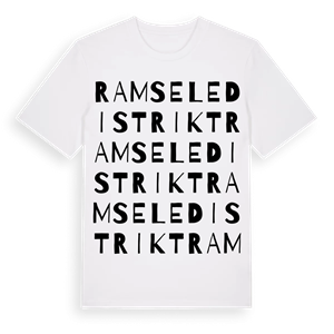 Ramsele distrikt ordlek t-shirt – ekologisk bomull t-shirt från Pinshirt